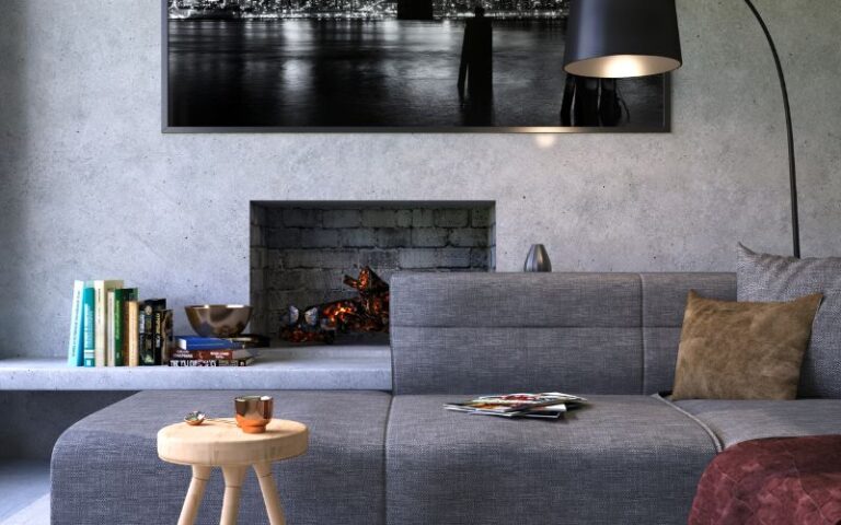 What Hue of Living Room Accent Wall Complements Gray?